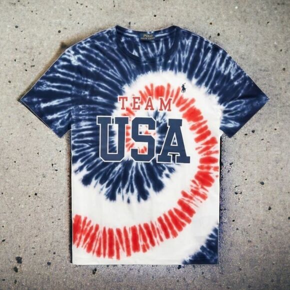 Team USA Polo Ralph Lauren 2020 Summer Olympics Tie-Dye T-Shirt - Picture 1 of 6